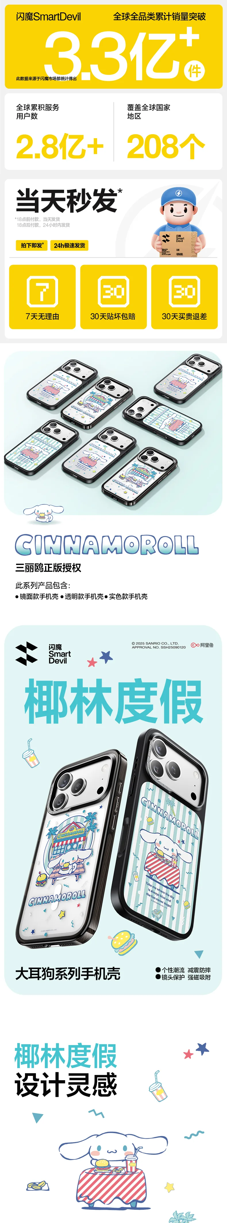 三丽鸥联名手机壳完整详情页